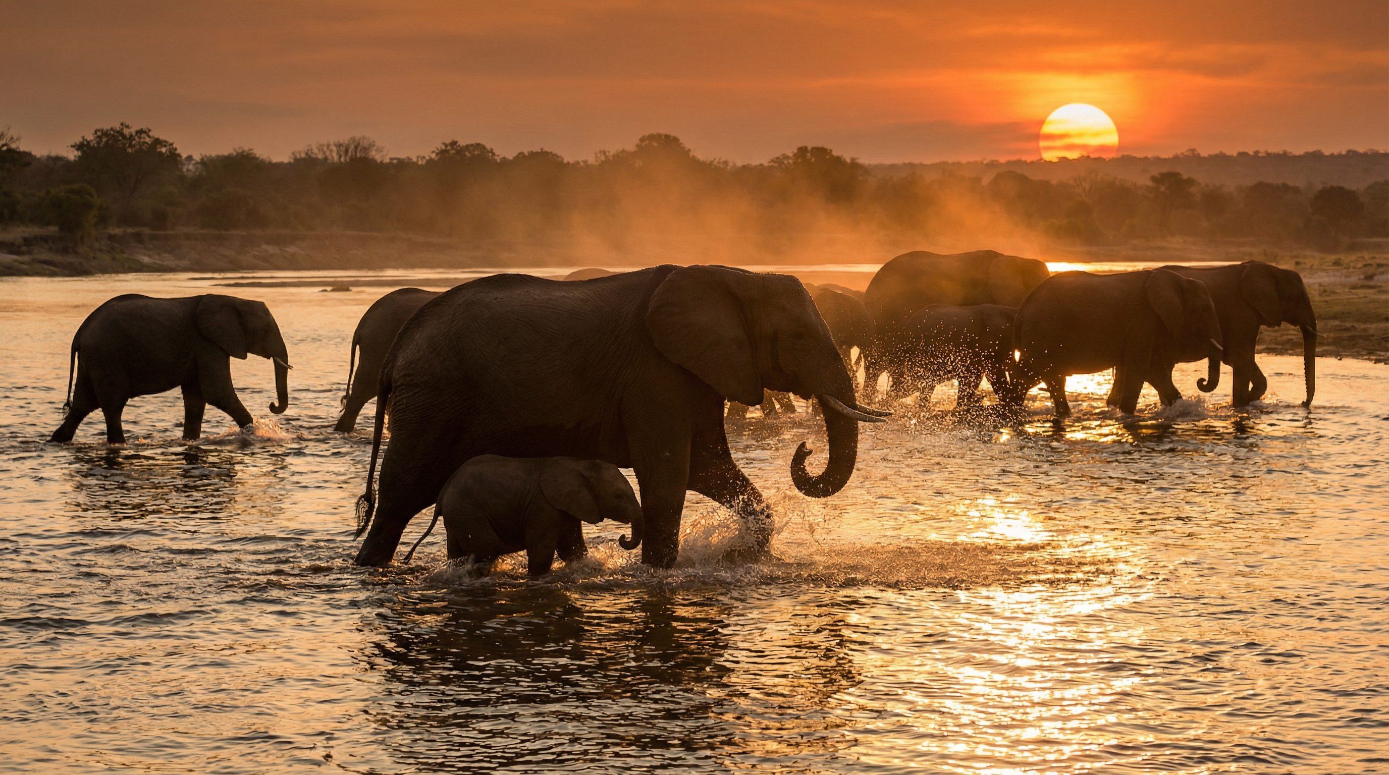 抖音揭秘视频：非洲象群视频